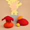 DASHDU - Sensible Stegosaurus - Mini Red Felt Dinosaur